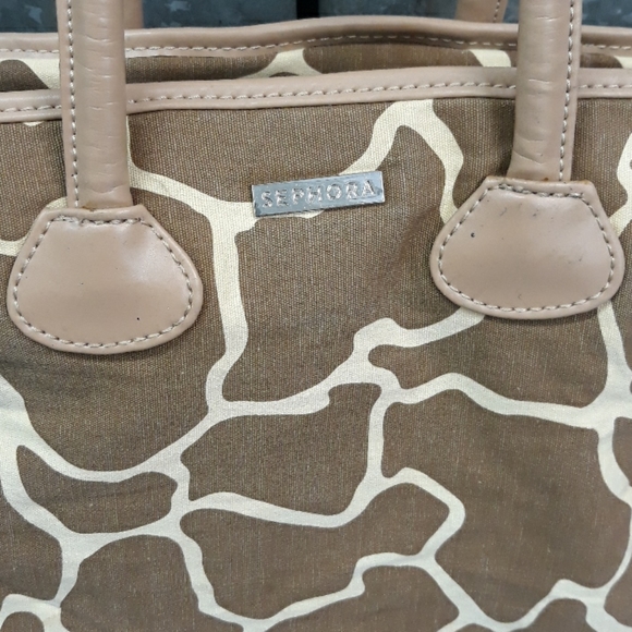 Sephora Giraffe Animal Print Canvas Tote Bag - Picture 2 of 16